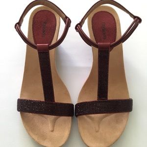 Sparkly Wedge Ankle-Strap Sandals by Style & Co.